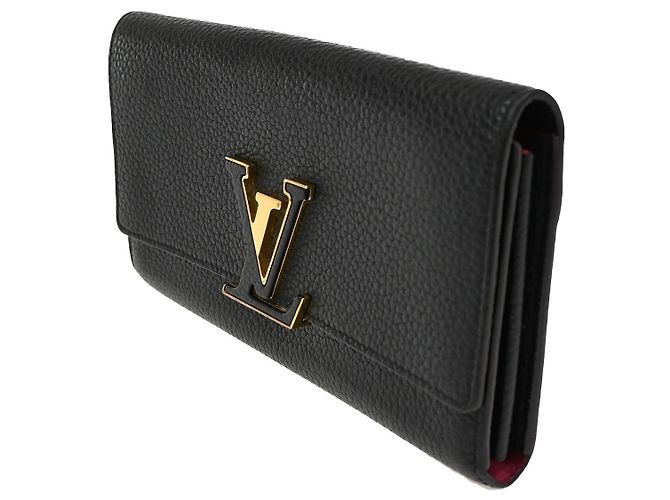 Cartera Larga Capucines de Cuero Louis Vuitton Negro - vista 3