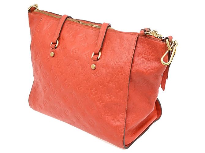 Borsa Lumineuse in pelle Monogram Empreinte PM Louis Vuitton Rosso - vista 4