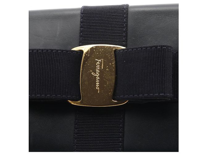 Borsa a Spalla Vara Ribbon di Salvatore Ferragamo Blu navy - vista 10
