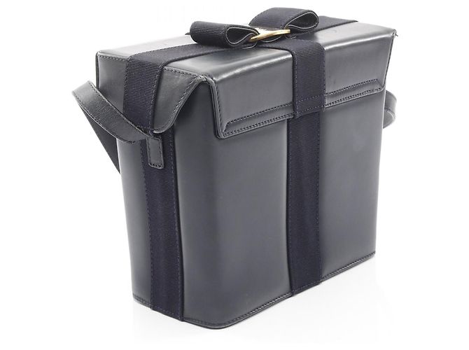 Borsa a Spalla Vara Ribbon di Salvatore Ferragamo Blu navy - vista 2