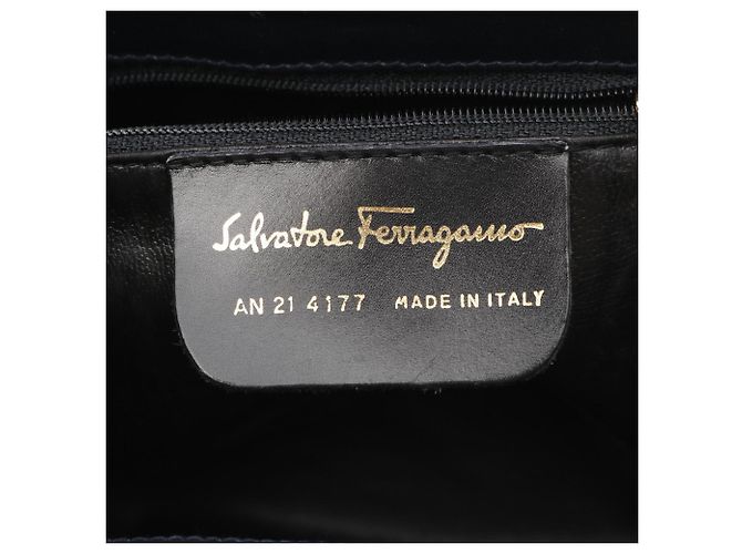 Borsa a Spalla Vara Ribbon di Salvatore Ferragamo Blu navy - vista 4