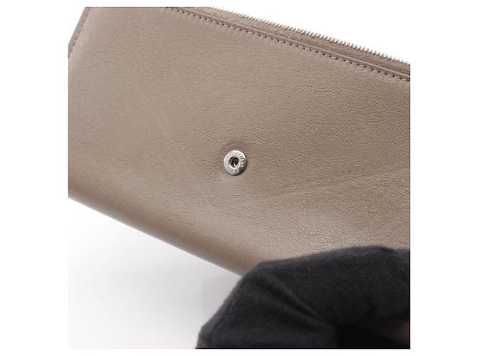 Balenciaga graue Leder Langbörse Braun - Ansicht 8