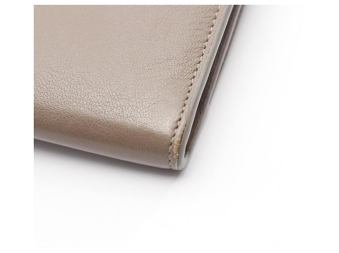 Balenciaga graue Leder Langbörse Braun - Ansicht 9
