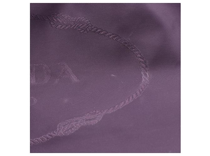 Bolso de mano de nylon jacquard Prada en marrón y púrpura - vista 5