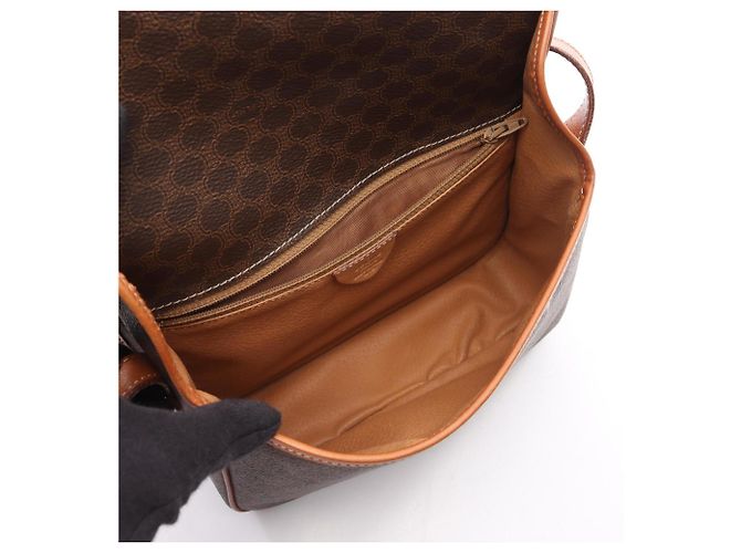 Céline Bolso de Hombro Celine Macadam Castaño - vista 3