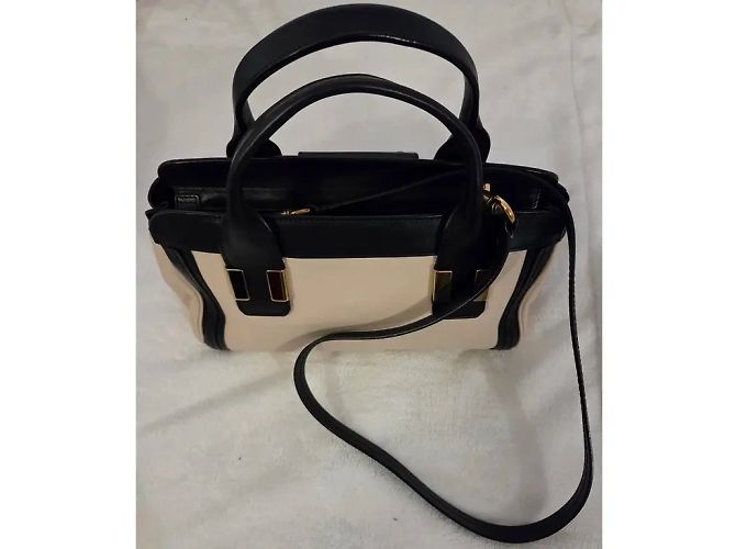 Borsa a mano Chloé Alice in pelle nera e rosa Nero - vista 2