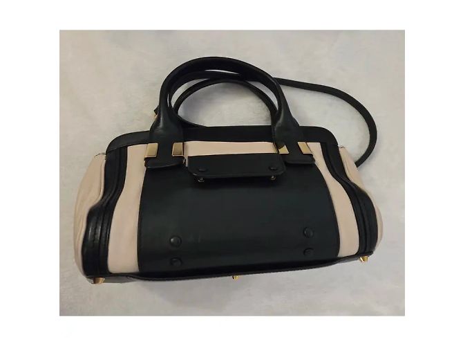 Borsa a mano Chloé Alice in pelle nera e rosa Nero - vista 3
