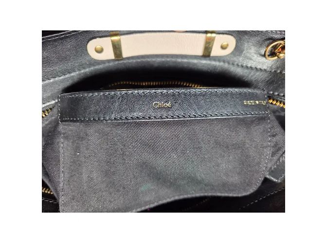 Borsa a mano Chloé Alice in pelle nera e rosa Nero - vista 4
