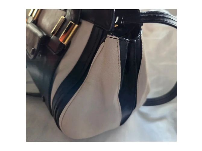 Borsa a mano Chloé Alice in pelle nera e rosa Nero - vista 5