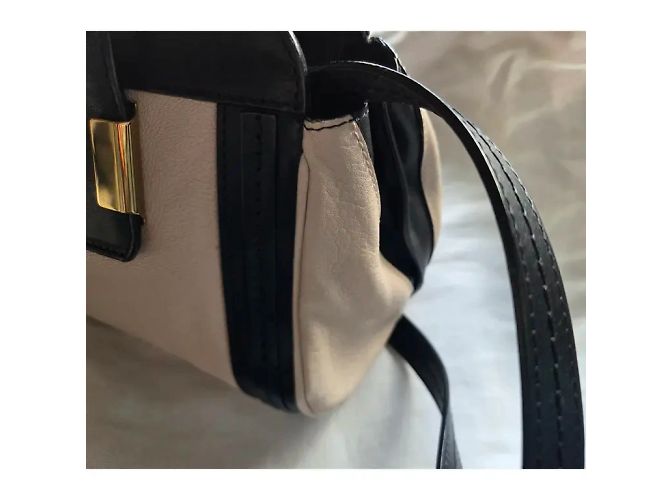 Borsa a mano Chloé Alice in pelle nera e rosa Nero - vista 7