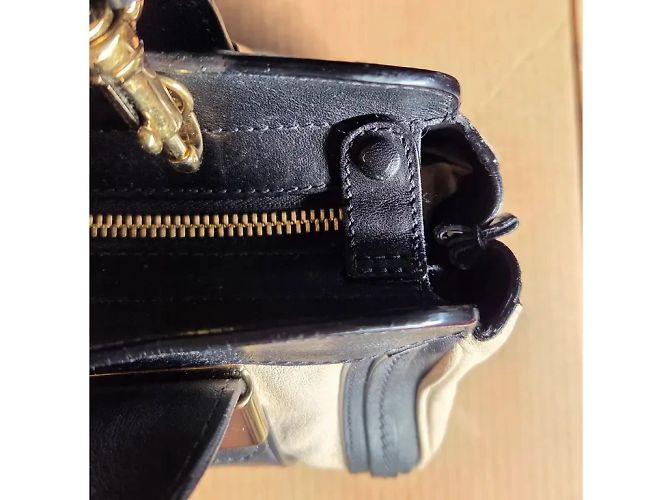 Borsa a mano Chloé Alice in pelle nera e rosa Nero - vista 9