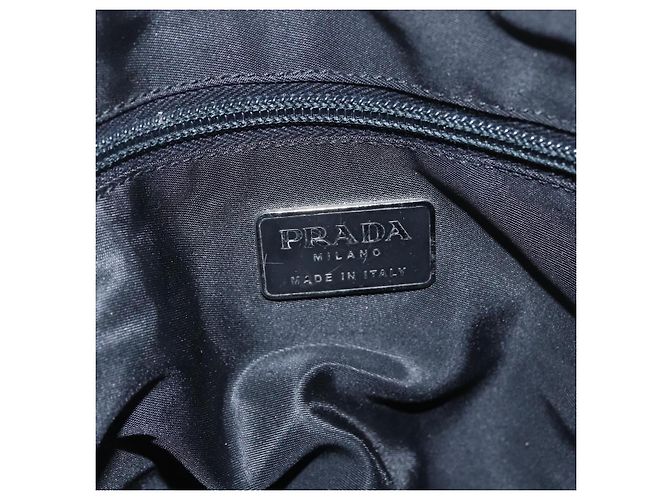 Borsa a Spalla con Catena Prada Tessuto Media Nero - vista 7