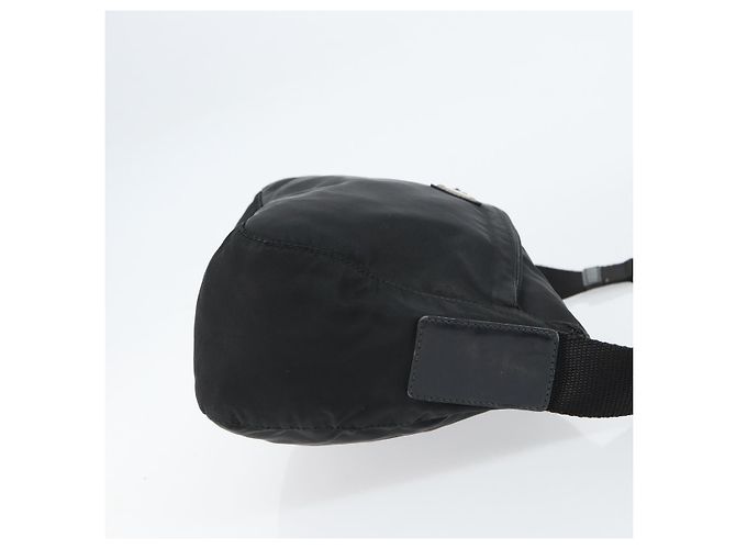 Borsa messenger con zip frontale Prada Tessuto media Nero - vista 3
