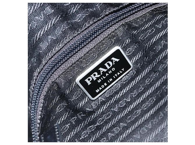 Borsa messenger con zip frontale Prada Tessuto media Nero - vista 6