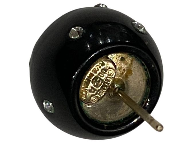 Chanel Coco Mark Strass Ball Stud Ohrringe Schwarz - Ansicht 3
