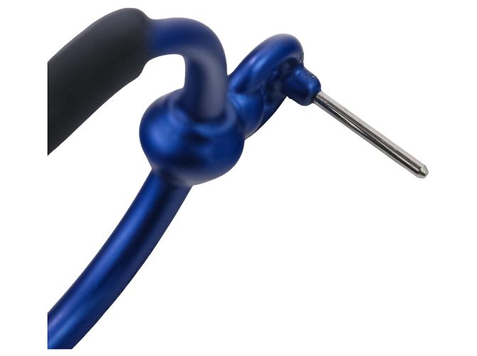 Pendientes Hermès Loop Grand PM en aluminio azul marino Negro - vista 12