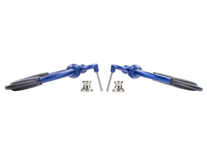 Pendientes Hermès Loop Grand PM en aluminio azul marino Negro - vista 4