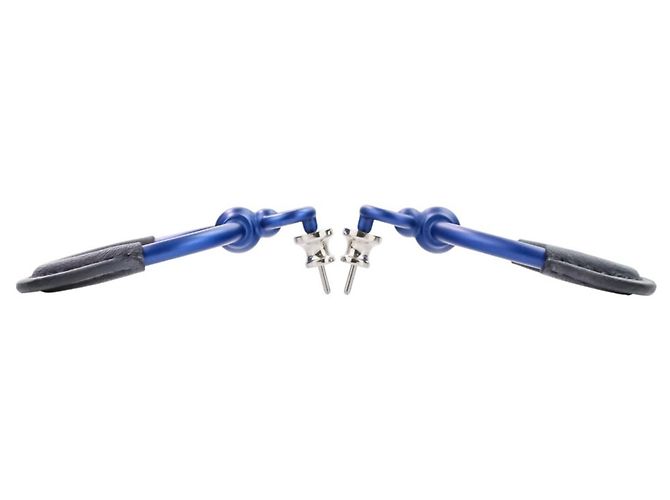Pendientes Hermès Loop Grand PM en aluminio azul marino Negro - vista 6