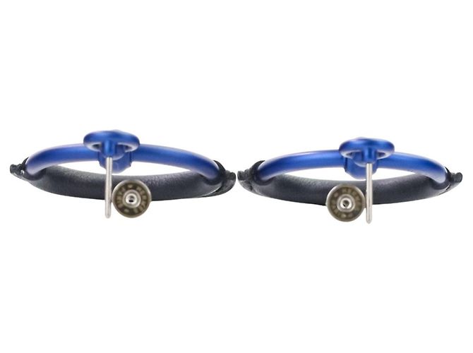 Pendientes Hermès Loop Grand PM en aluminio azul marino Negro - vista 7