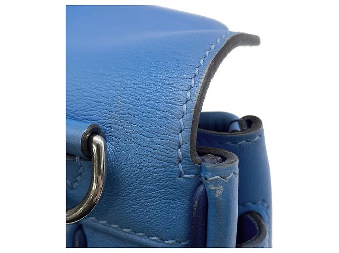 Borsa a Spalla Mini Berline di Hermès Blu - vista 7