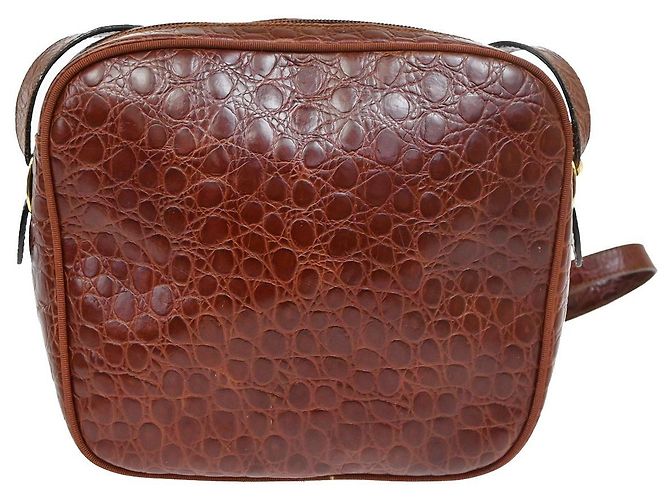 Salvatore Ferragamo Vala Leather Marrone - vista 2