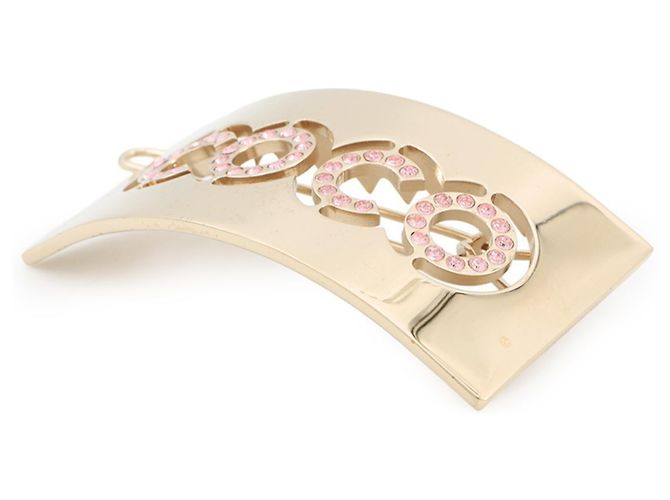 Fermaglio in strass CHANEL COCO Rosa D'oro - vista 2