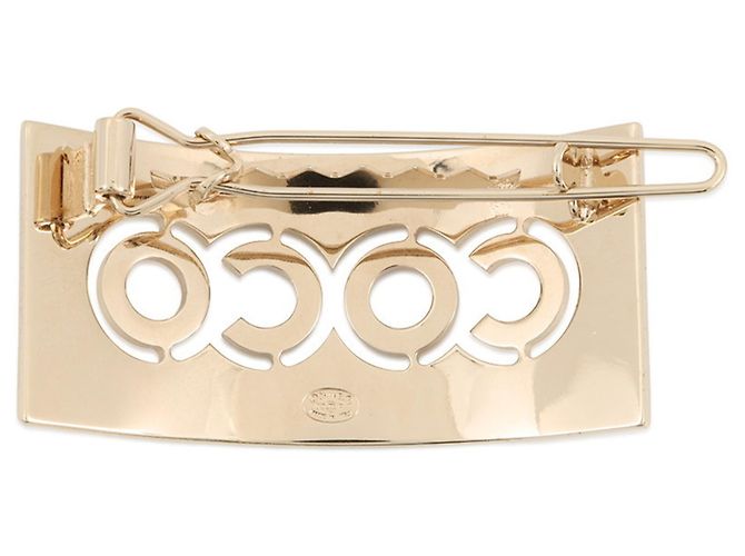 Fermaglio in strass CHANEL COCO Rosa D'oro - vista 3