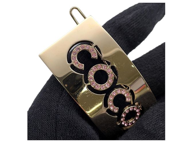 Fermaglio in strass CHANEL COCO Rosa D'oro - vista 5