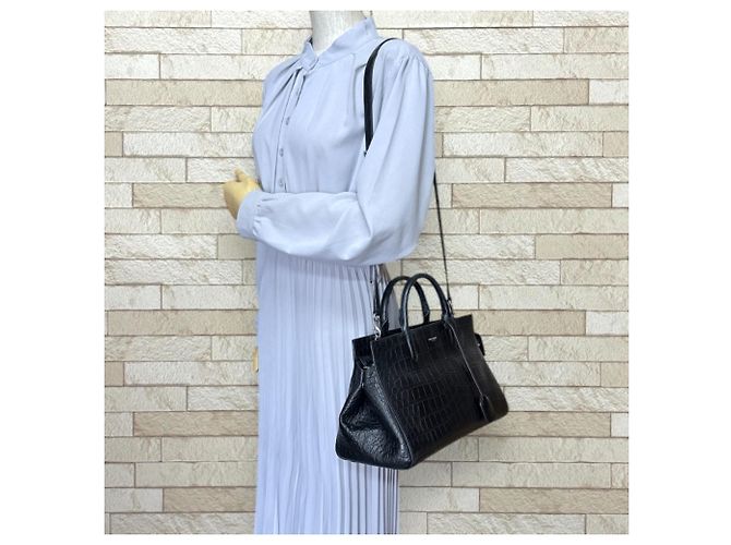 Borsa a Spalla Cabas Rive Gauche in Coccodrillo Saint Laurent - vista 2