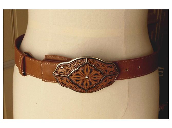 Autre Marque Renouard Western Gürtel Kamel - Ansicht 2