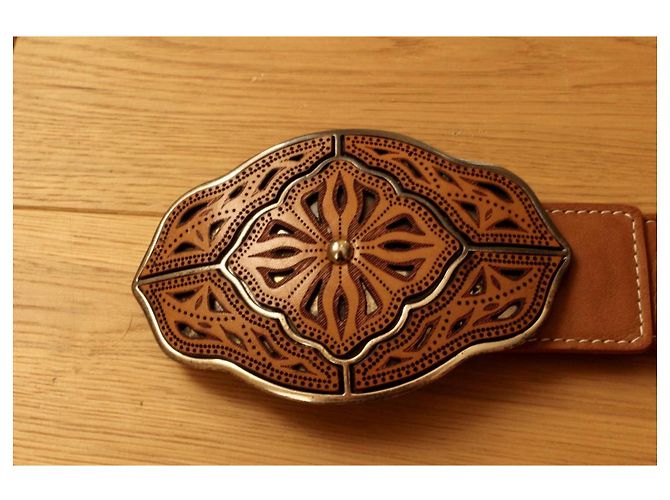 Autre Marque Renouard Western Gürtel Kamel - Ansicht 4