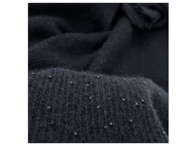 Timeless Bufanda de cachemira y seda negra Chanel Negro - vista 6
