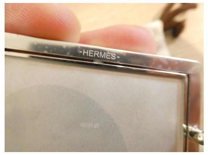 Hermès Gürtelschnalle Stahl silber 32mm - Ansicht 6