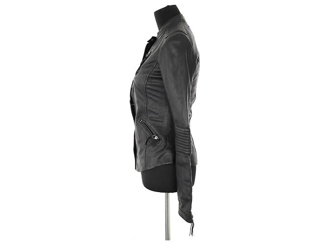 Barbara Bui Chaqueta de cuero negra Negro - vista 3