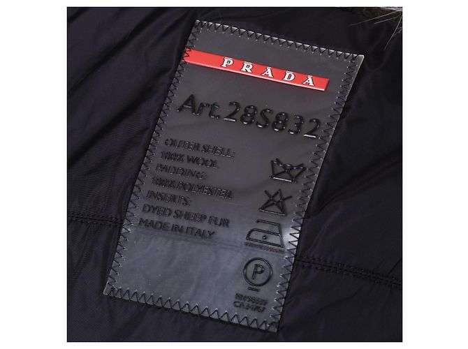 Prada Vintage Wool Jacket with Fur Collar Grey - view 7