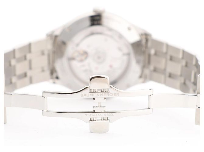 Relógio Baume & Mercier Clifton Vomatic M0A10505 6197815 SS AT com mostrador branco - vista 12