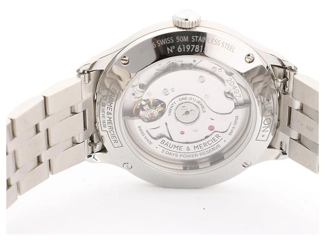 Relógio Baume & Mercier Clifton Vomatic M0A10505 6197815 SS AT com mostrador branco - vista 13