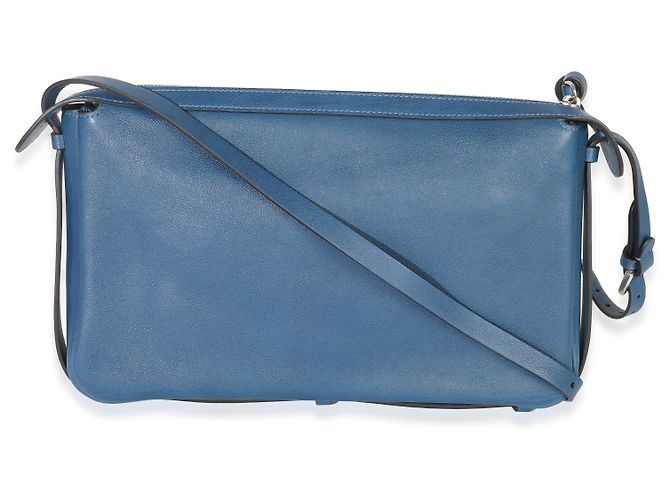 Baguette Borsa a spalla Simply Fendi media in nappa blu - vista 2