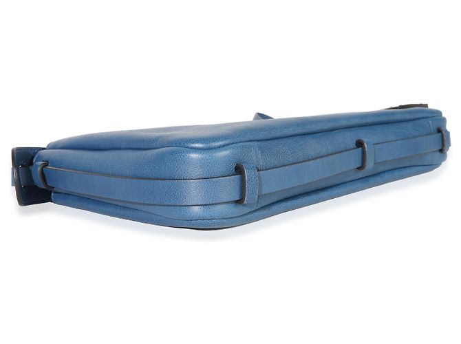 Baguette Borsa a spalla Simply Fendi media in nappa blu - vista 7
