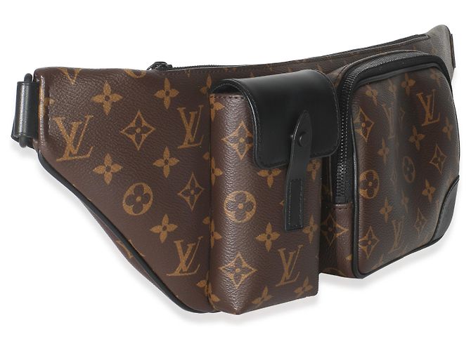 Bumbag Christopher in tela Monogram Macassar di Louis Vuitton Marrone - vista 4