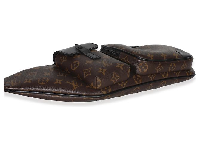 Bumbag Christopher in tela Monogram Macassar di Louis Vuitton Marrone - vista 6