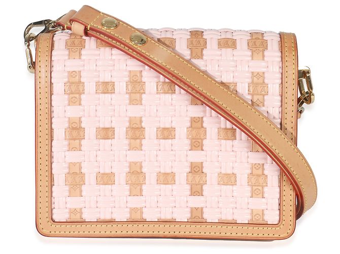 Louis Vuitton Pelle Rosa Marrone Intrecciata Dauphine PM Multicolore Beige - vista 2