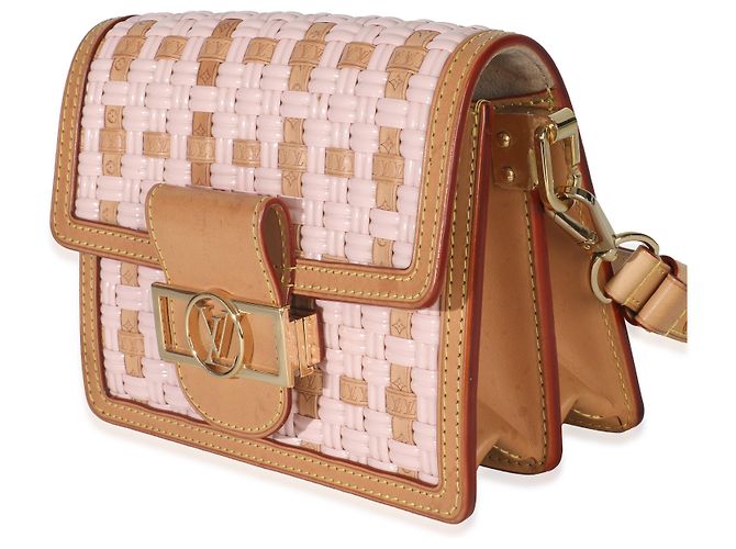 Louis Vuitton Pelle Rosa Marrone Intrecciata Dauphine PM Multicolore Beige - vista 3