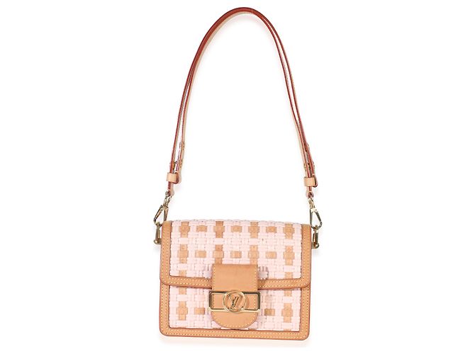 Louis Vuitton Pelle Rosa Marrone Intrecciata Dauphine PM Multicolore Beige - vista 5