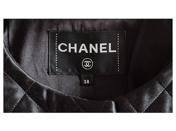 Giacca Chanel nera in lana e seta trapuntata A/I 2020-2021 Nero - vista 4