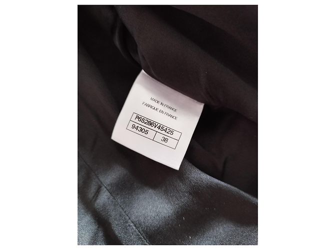Giacca Chanel nera in lana e seta trapuntata A/I 2020-2021 Nero - vista 8