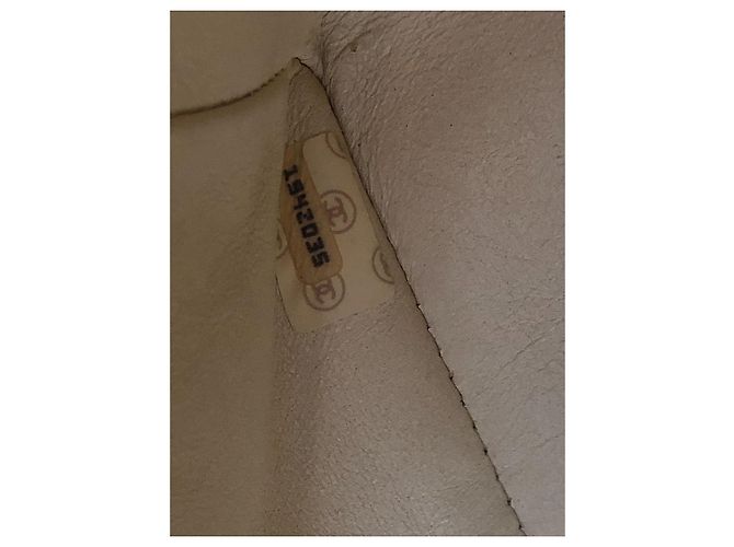 Borsa Chanel Timeless Maxi Jumbo in Tela Ecru Trapuntata Bianco - vista 14