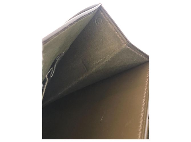 Hermès Hermes 2002 Olivgrüne Boxledertasche - Ansicht 10
