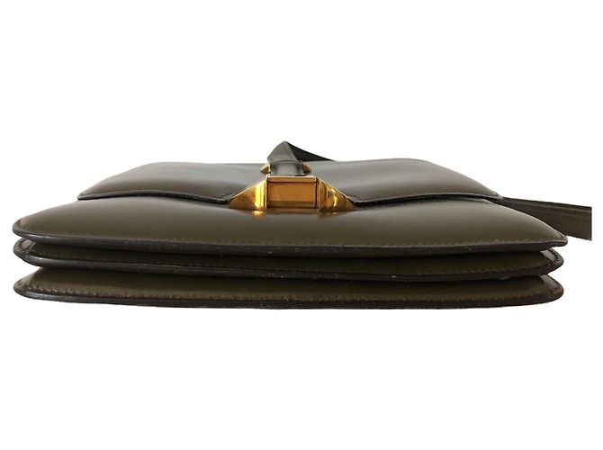Hermès Hermes 2002 Olivgrüne Boxledertasche - Ansicht 5