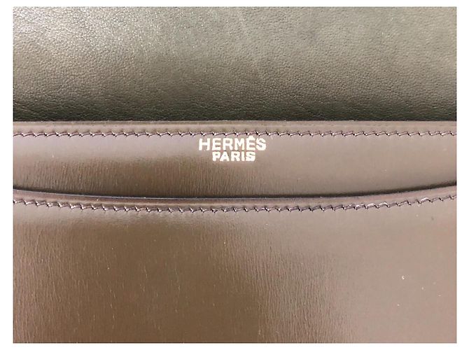 Hermès Hermes 2002 Olivgrüne Boxledertasche - Ansicht 6